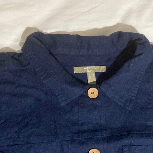 Denim & Co. Naturals Linen Blend Patch Pocket Jacket - Picture 3 of 8